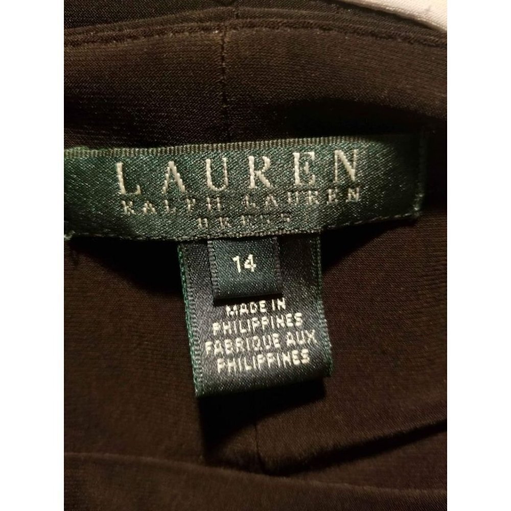 Lauren Ralph Lauren Women's Slit Flutter Sleeve Jersey Dress Size 14 - Picture 8 of 10